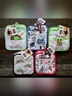 5 Sets Disney's Star Wars Kitchen Pot Holder Sets ~ Brand New With Tags ~ Cute!